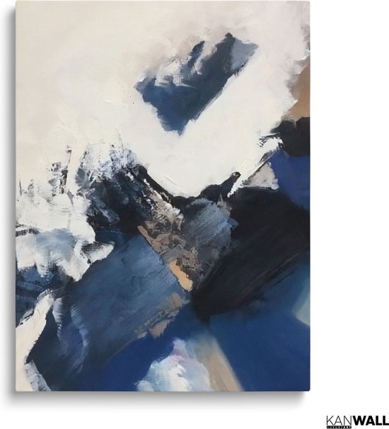 Peinture Sur Toile De Luxe Abstrait Blue | 100 x 150 | Salle de séjour | Chambre à coucher | Bureau | Musique | Design | Art | Moderne | ** 2 CM D'ÉPAISSEUR ! †