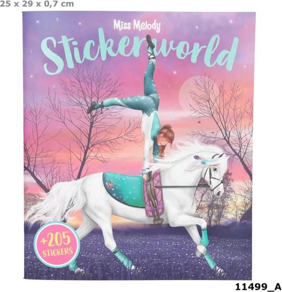 Livre d'autocollants Top Model Stickerworld Filles 33 X 25 Cm Papier
