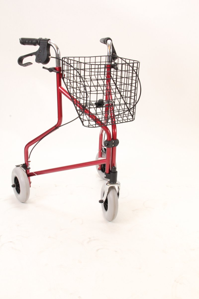 PREMIS DELTA DRIE WIEL ROLLATOR - INCLUSIEF MAND - ZILVER