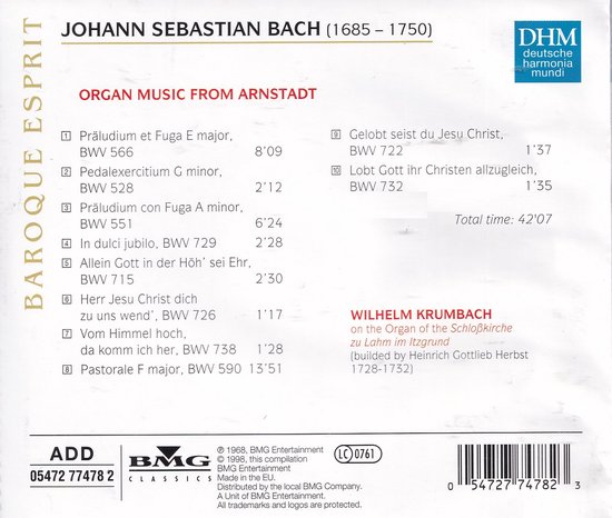 Bach: Organ Music from Arnstadt