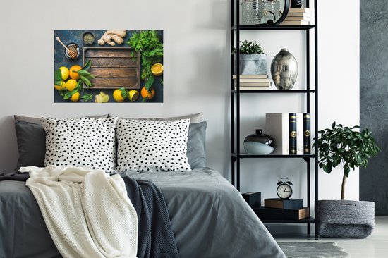 Affiche Boîte à fruits - Citroen - Fruit - 60x40 cm