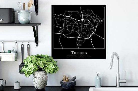 Affiche Plan de la ville - Tilburg - Carte - Carte - 50x50 cm