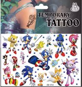 Sonic The Hedgehog Tattoo - Tijdelijke Tattoo - Plak Tattoo - Tattoos Jongens - Tattoos Kinderen Jongens - Tattoo voor Kinderen - Neptattoo