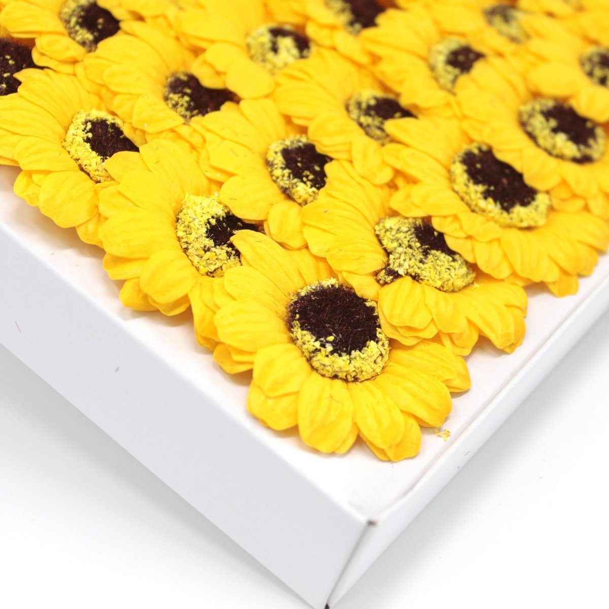 50x Ambachtelijke Zeep Bloem - Small Zonnebloem - Geel