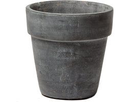 Oneiro Luxe Bloempot Ebbi Basic Pot Anthracite D17H17 – hotel chique - binnen ––– accessoires – tuin – decoratie – bloemen – mat – glans – industrieel - droogbloemen - Buiten bloempot - tuin - tuinieren