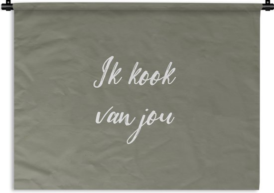 Wandkleed - Wanddoek - Ik kook van jou - Quotes - Partner - Spreuken