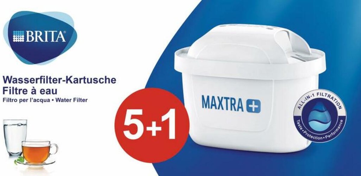 Brita maxtra filterpatronen 5 1 gratis aanbieding bij De Online Drogist