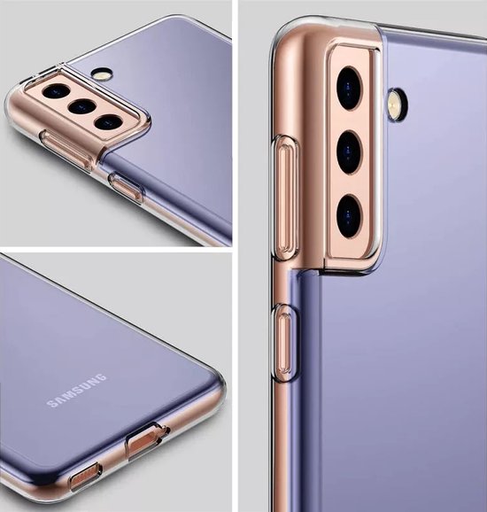 Coque Samsung S21 FE + Protecteur d'écran Premium Samsung Galaxy S21 FE | Étui en Siliconen | Boîtier transparent | Verre trempé | Protection totale