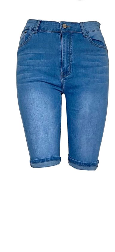 Hoogwaardige Dames Hoge Taille 3/4 Broek / Jeans | Drie Kwart Denim Broek | bol.com