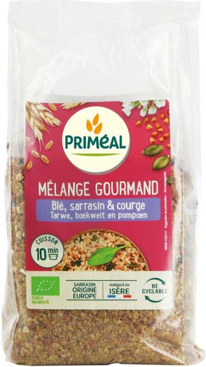 Primeal Granenmix tarwe boekweit pompoen bio 400g
