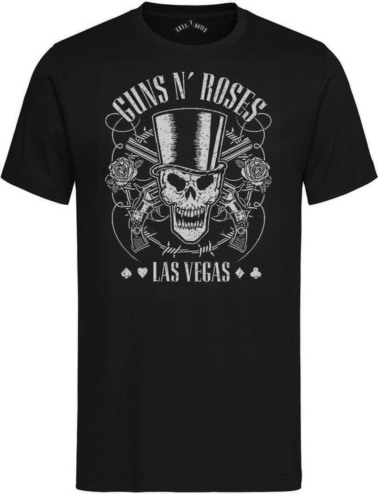 Rockstarz T-shirt Guns 'N Roses "Las Vegas" Zwart (XL)