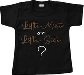 Shirt grote zus of grote broer-Little mister or Little sister-Maat 110/116