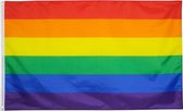 Regenboogvlag - Pride Vlag - Gay pride - 90 x 150 cm - Vlaggen - Flag - LGBTQ - Polyester - multicolor