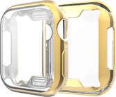 Screenprotector watch case - hoesje - geschikt voor Apple Watch Series 4/5/6/SE - 44 mm - goud