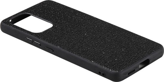 Shop4 - Coque Samsung Galaxy A73 5G - Coque Arrière Rigide Glitter Zwart