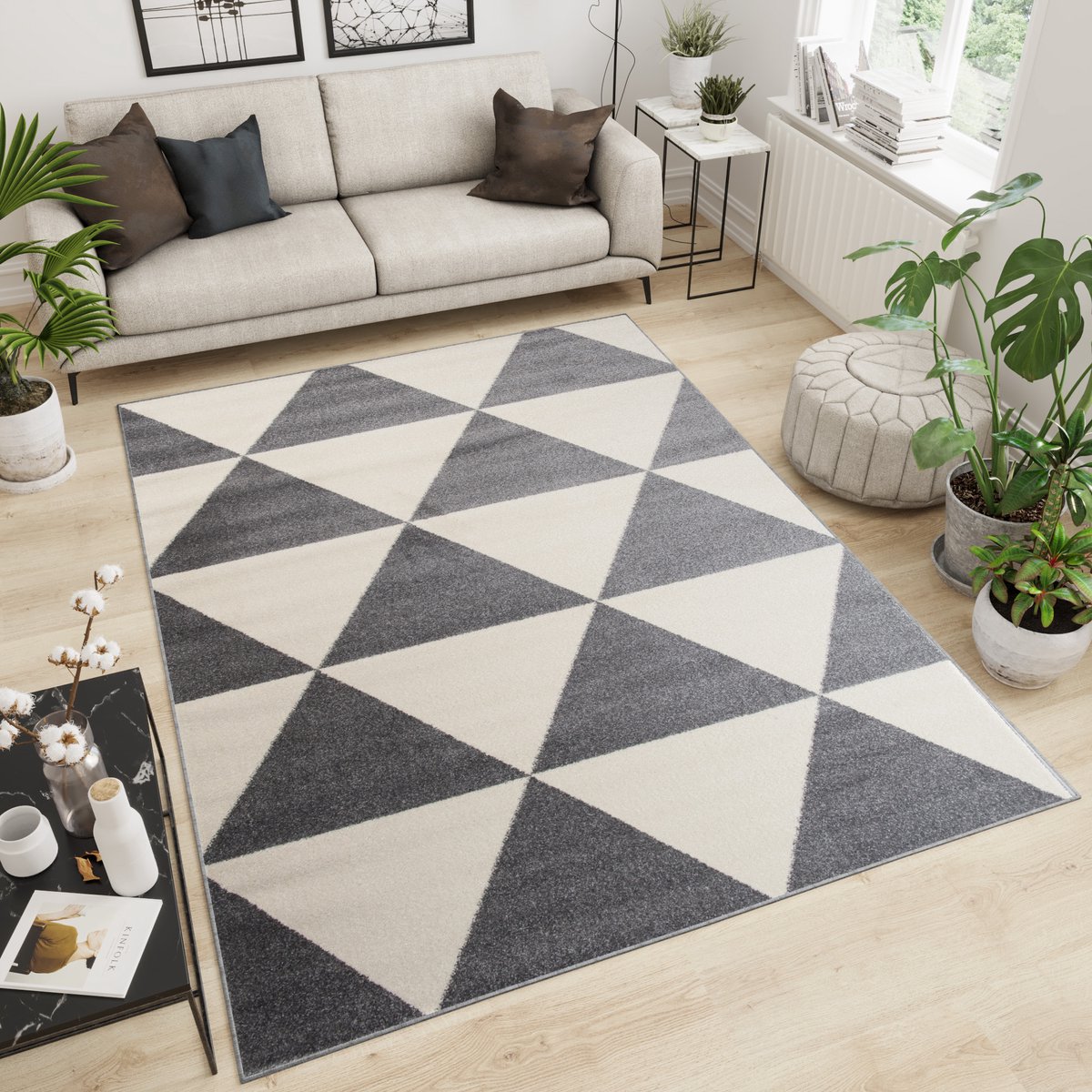 Tapiso Maroko Vloerkleed Tapijt Woonkamer Carpet Maat- 140x190 Grijs 5