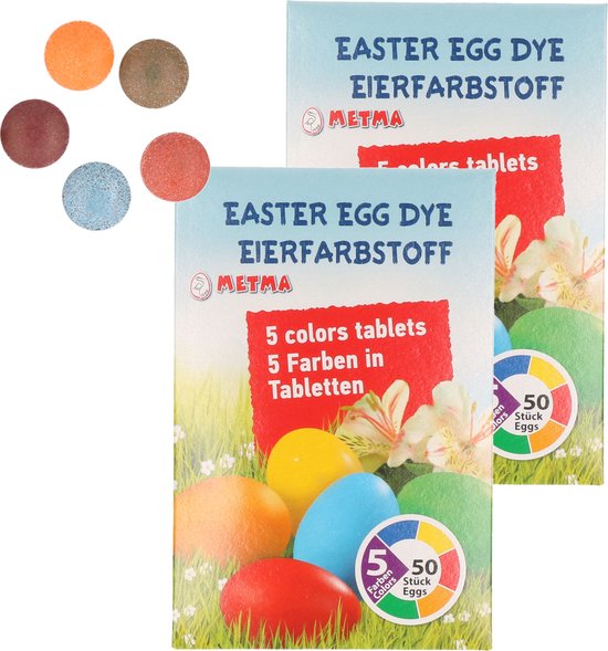 Paasei verf kleurtabletten ca. 100 eieren - Pasen knutselartikelen - Eieren beschilderen