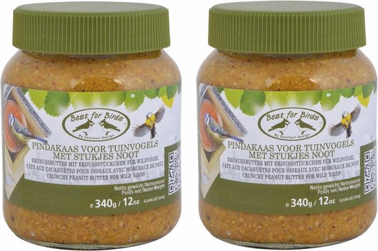 2x Pindakaas voor Vogels van 340 gram