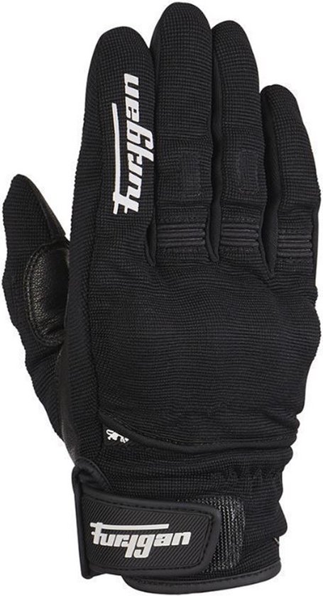 FURYGAN JET D3O BLACK WHITE MOTORCYCLE GLOVES-S - Maat S - Handschoen