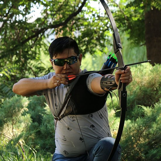 Flèche et arc Top Archery pour Adultes - Tir à l'arc - Comprend 12 flèches  - Gaucher