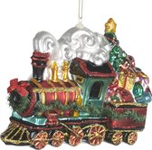 Goodwill Boule de Noël Train avec cadeaux de Noël Rouge-Vert H 16,5 cm