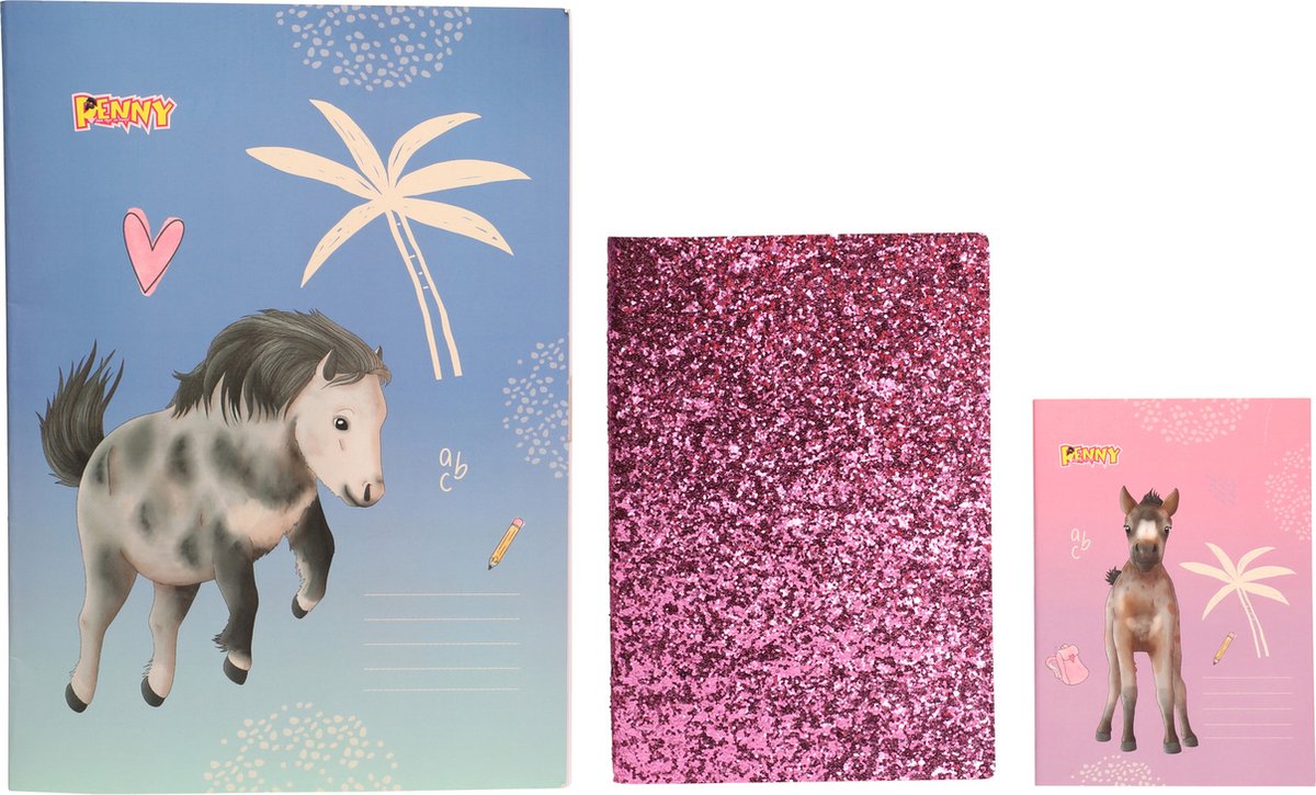 Penny Schriftenset - Notitieboek - Schrift - Notitieboekje - Schriften - A4 / A5 / A6 - Paarden - Paard - Paarden Spullen - Notitieblok - To Do - Pony - Veulen
