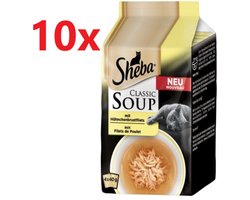 Sheba - Classic Soup Kip - Kattenvoer Multipack - 10 verpakkingen van (4x40g)