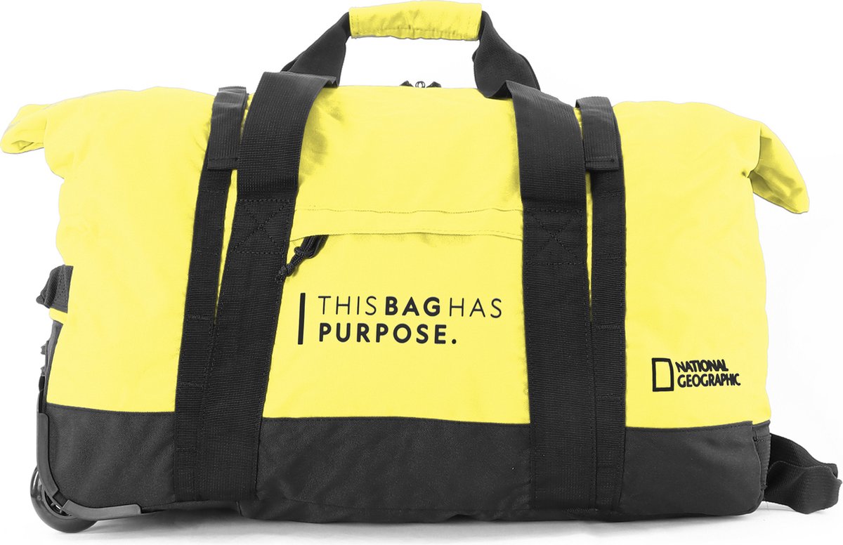 National Geographic Opvouwbare Reistas met wielen / Weekendtas - Vegan - 48 Liter (S) - Pathway - N10442 - Geel - Geel