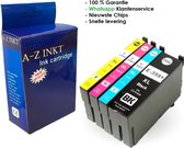 AtotZinkt inktcartridges voor Epson 35 XL / Epson 35XL, multipack van 4 kleuren 1 x BK, C, M en Y voor Epson WorkForce Pro WF-4740, WF-4730, WF-4720, WF-4725 mét chip