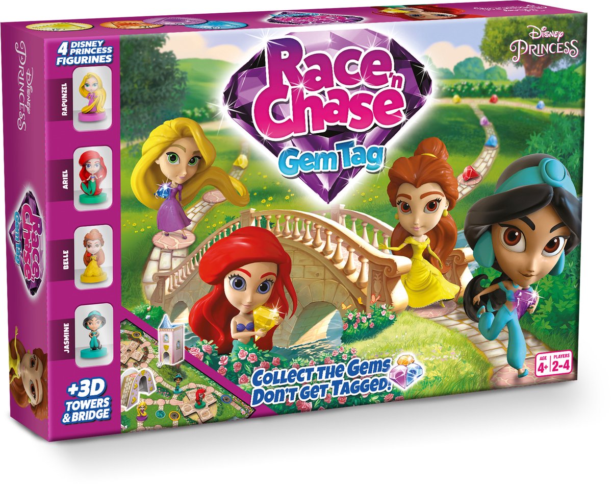 Disney - Disney Princess Race 'n Chase Gem Tag - Familiespel - Bordspel