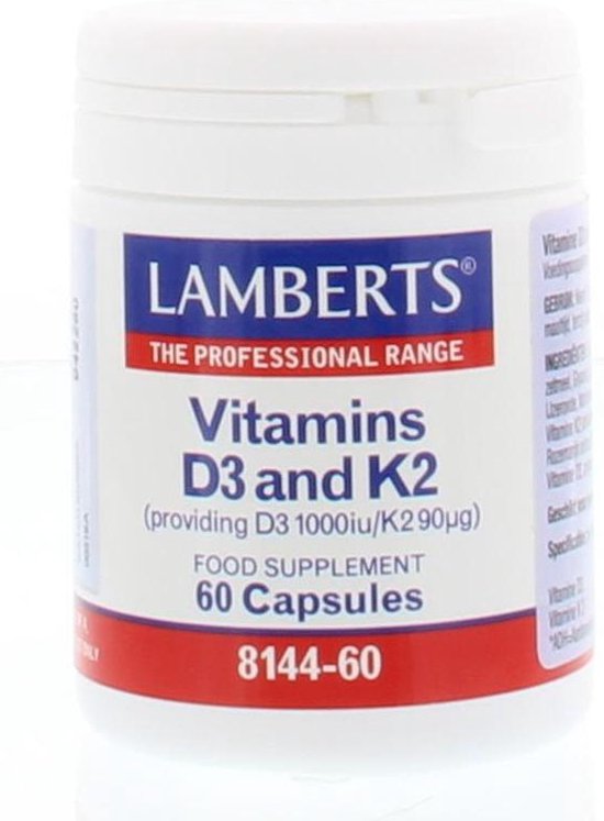 Lamberts Vitamine D3 en K2 60 capsules Vitamine D&K