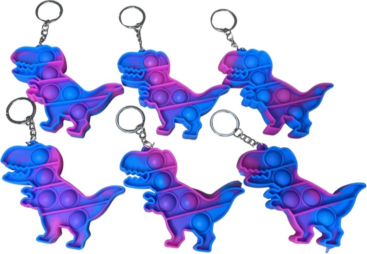 Uitdeelzakjes - Traktatie Uitdeelcadeautjes Kinderen- 6 x Dinosaurus Fidget Toys - Cadeautjes-Klein Speelgoed