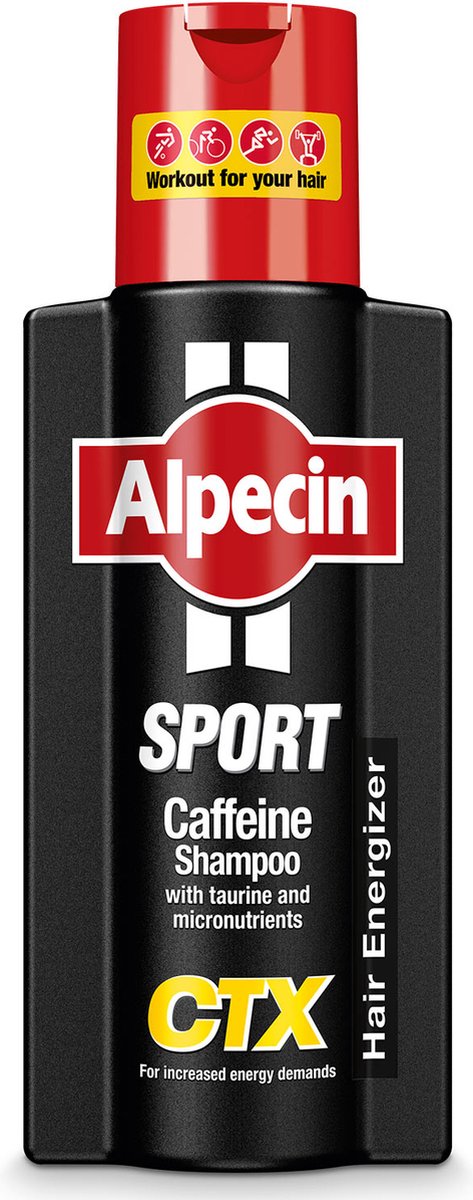 Alpecin Sport Cafeïne Shampoo CTX met Taurine 250ml | Natuurlijke haargroei voor mannen