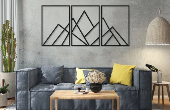 Art Décoration murale Géométrique - Formes Line De Panneaux - Animaux -  Bois - Art