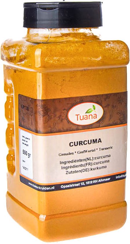 Tuana Kruiden - Kurkuma (curcuma Longa ) Gemalen - Strooibus 500 Gram - Tuanashop - GP-K-0048