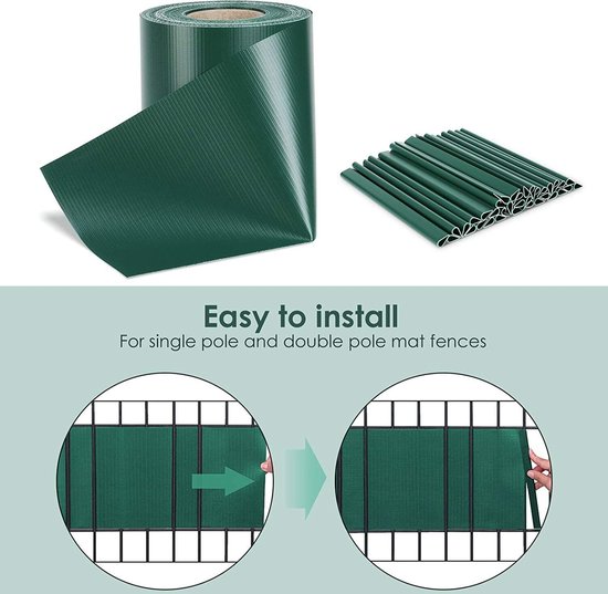 HENGMEI PVC Zichtbeschermingsstrips 35m X 19cm - Antraciet Windscherm Voor Hekwerk
