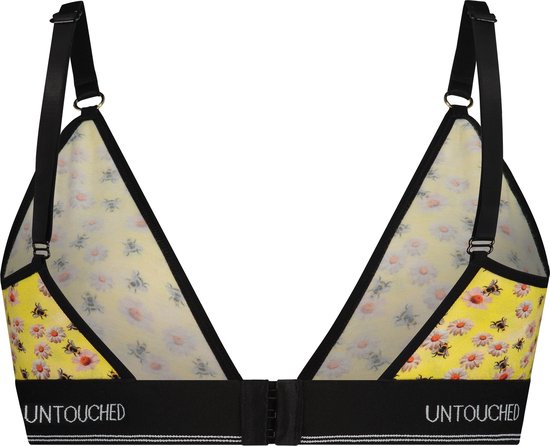 Untouched Daisy Bee - Trendy - Soutien- BH élégant sans armatures avec imprimé marguerite tendance - Taille L - Comfy et durable - Sous- Sous-vêtements femme