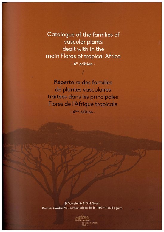 Foto: Catalogue of the families of vascular plants dealt with in the main floras of tropical africa 6th edition 