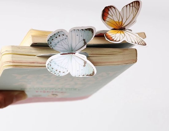 by Theo® Marque-page Papillon & Bloem - Marque-page - Marque-page - Carte - Anémone - Petits cadeaux