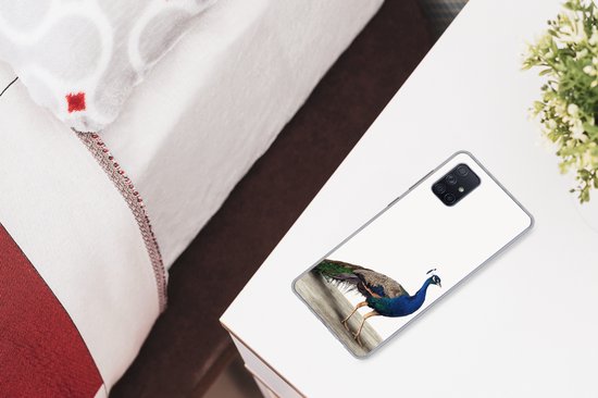 Coque Samsung Galaxy A51 - Paon - Ressorts - Vogel - Enfants - Garçons - Filles - Coque de téléphone en Siliconen