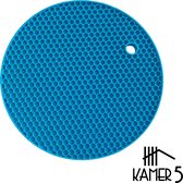 Pannen Onderzetter | Keuken Accessoires  | Anti-Slip | Honeycomb | Ø 18 cm | Blauw