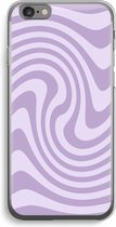 Case Company® - Hoesje geschikt voor iPhone 6 / 6S hoesje - Swirl Paars - Soft Cover Telefoonhoesje - Bescherming aan alle Kanten en Schermrand
