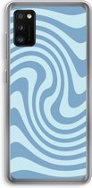 Case Company® - Hoesje geschikt voor Samsung Galaxy A41 hoesje - Swirl Blauw - Soft Cover Telefoonhoesje - Bescherming aan alle Kanten en Schermrand