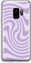 Case Company® - Hoesje geschikt voor Samsung Galaxy S9 hoesje - Swirl Paars - Soft Cover Telefoonhoesje - Bescherming aan alle Kanten en Schermrand