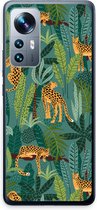 Case Company® - Hoesje geschikt voor Xiaomi 12 Pro hoesje - Luipaard 2 - Soft Cover Telefoonhoesje - Bescherming aan alle Kanten en Schermrand