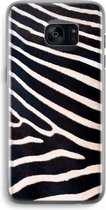 Hoesje geschikt voor Samsung Galaxy S7 Edge hoesje - Zebra - Soft Cover Telefoonhoesje - Bescherming aan alle Kanten en Schermrand