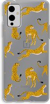 Case Company® - Hoesje geschikt voor OnePlus 9 hoesje - Luipaard - Soft Cover Telefoonhoesje - Bescherming aan alle Kanten en Schermrand