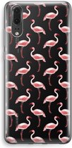Case Company® - Hoesje geschikt voor Huawei P20 hoesje - Flamingo - Soft Cover Telefoonhoesje - Bescherming aan alle Kanten en Schermrand