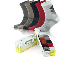 GoWith-bamboe crew sokken-5 paar-sport sokken-naadloze sokken-hardloop sokken-sokken heren en dames-cadeau sokken-40-44