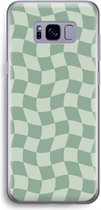 Case Company® - Hoesje geschikt voor Samsung Galaxy S8 hoesje - Grid Groen - Soft Cover Telefoonhoesje - Bescherming aan alle Kanten en Schermrand